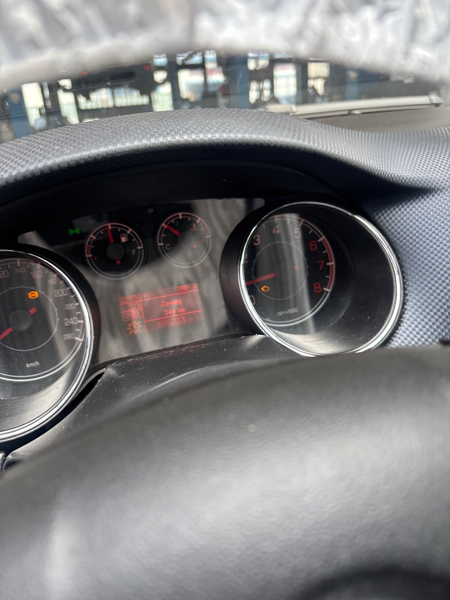 Komunikaty na desce rozdzielczej - FIAT BRAVO II