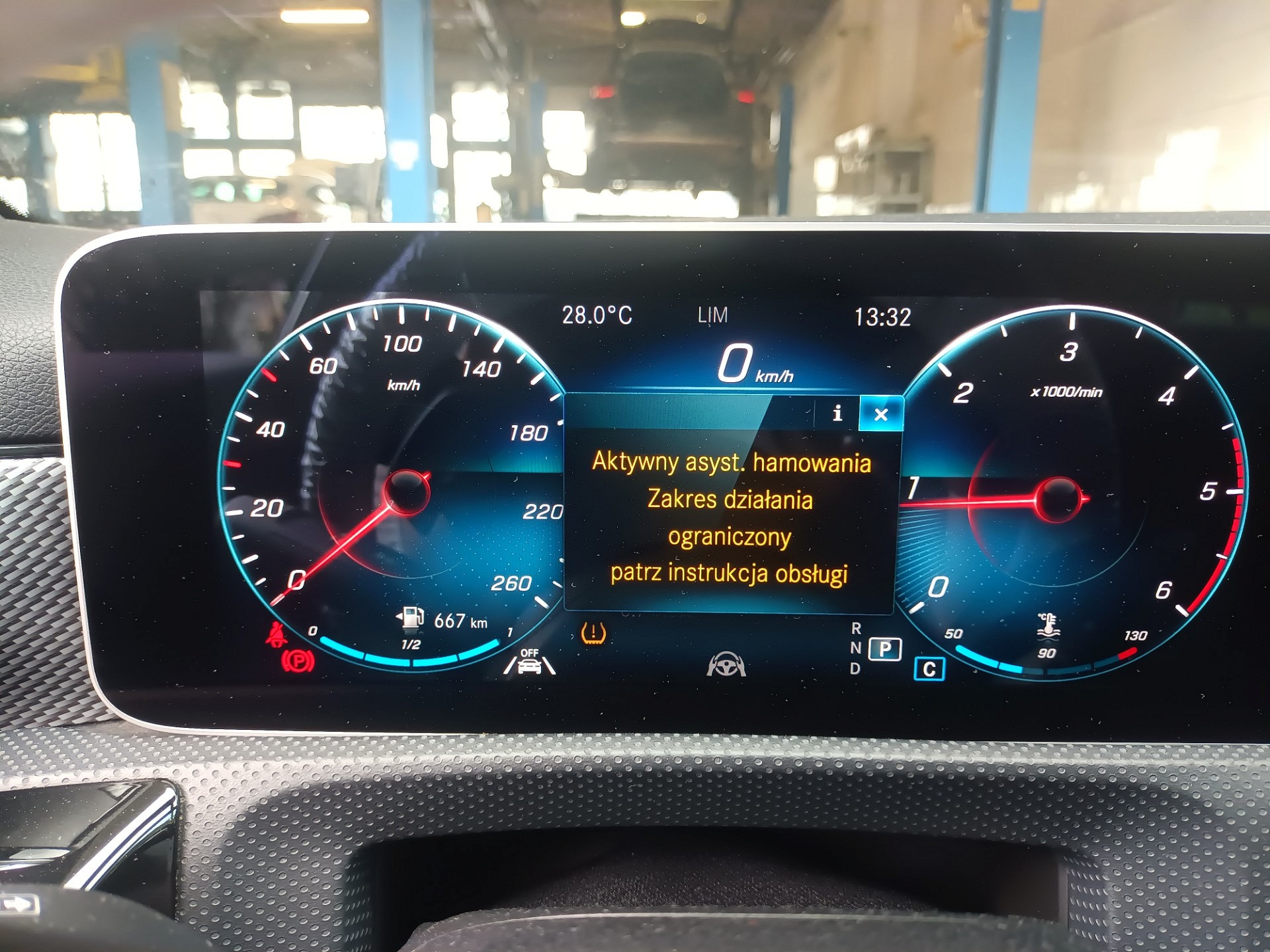 Wskazania deski rozdzielczej - MERCEDES-BENZ KLASA A