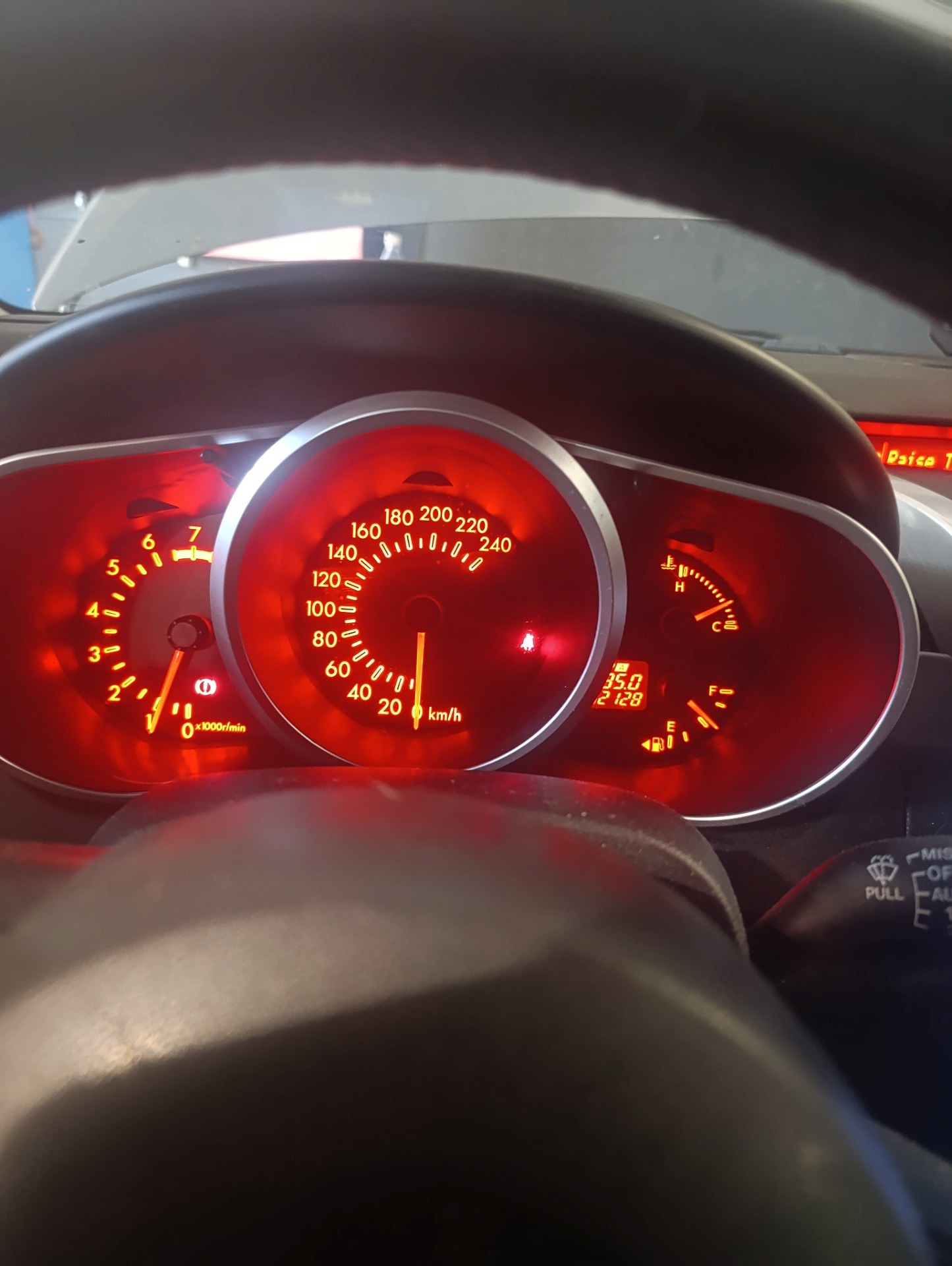 Wskazania deski rozdzielczej - MAZDA CX-7